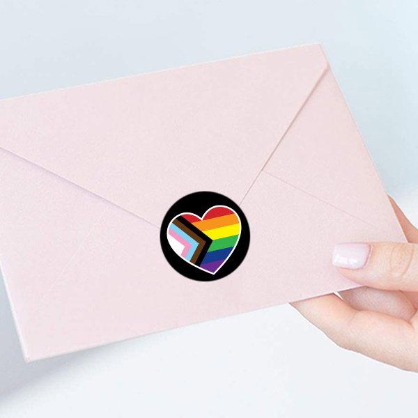 Colorful Heart Customized Printed Envelope Seal Sticker