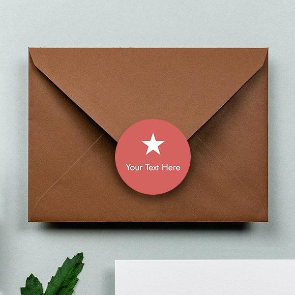 Star Customized Printed Envelope Seal Sticker