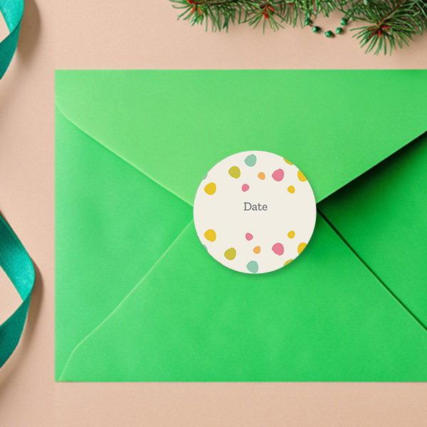 Abstract Customized Printed Envelope Seal Sticker