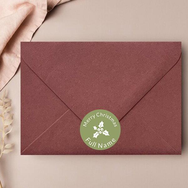 Leaf Designed Customized Printed Envelope Seal Sticker