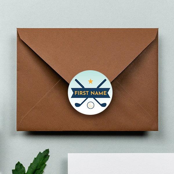 Sports Designed Customized Printed Envelope Seal Sticker