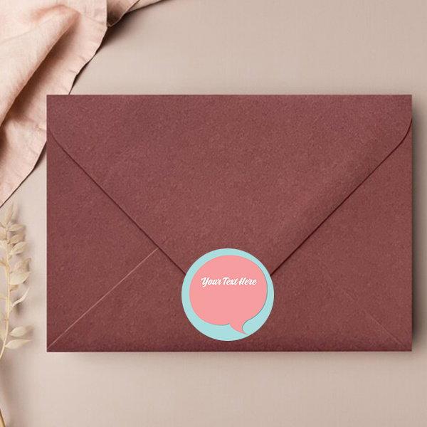 Social Media Designed Customized Printed Envelope Seal Sticker