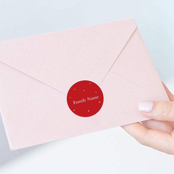 Red Customized Printed Envelope Seal Sticker