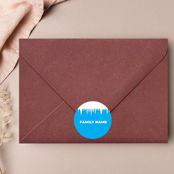Sky Blue Customized Printed Envelope Seal Sticker