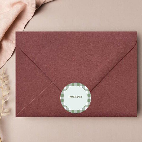 Abstract Customized Printed Envelope Seal Sticker