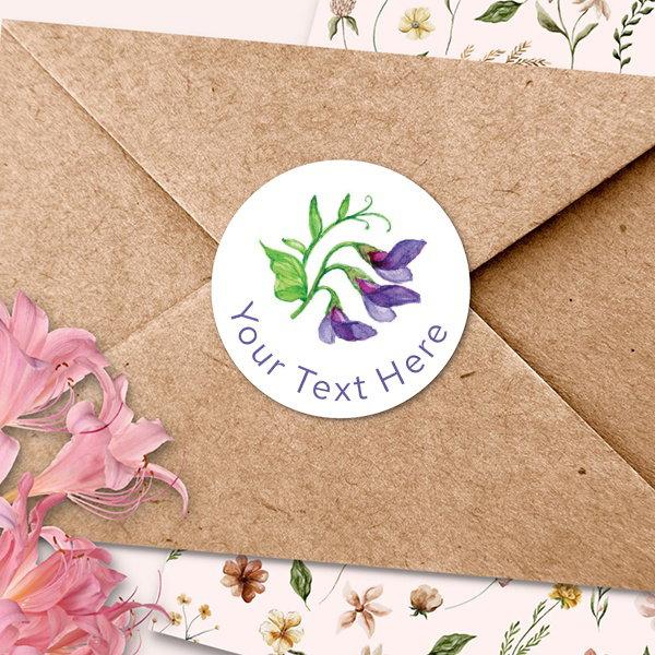 Lilly Designed Customized Printed Envelope Seal Sticker