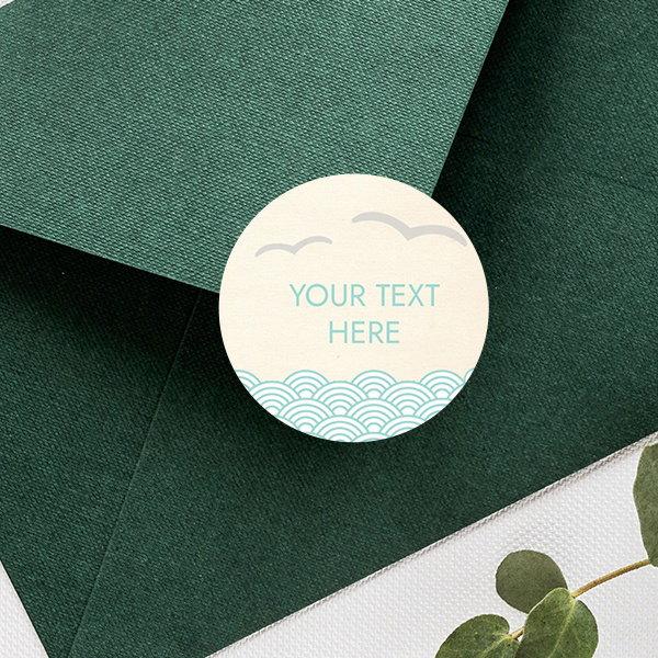 Bird Designed Customized Printed Envelope Seal Sticker