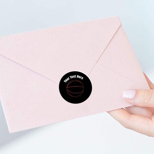 Black Customized Printed Envelope Seal Sticker