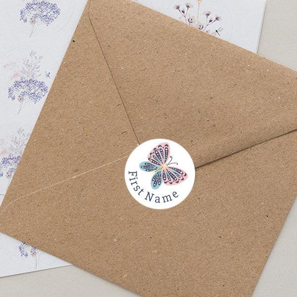 Butterfly Customized Printed Envelope Seal Sticker