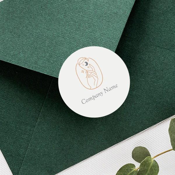 Hand Shape Designed Customized Printed Envelope Seal Sticker