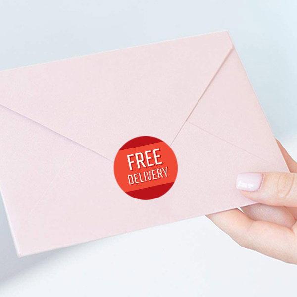 Red Customized Printed Envelope Seal Sticker