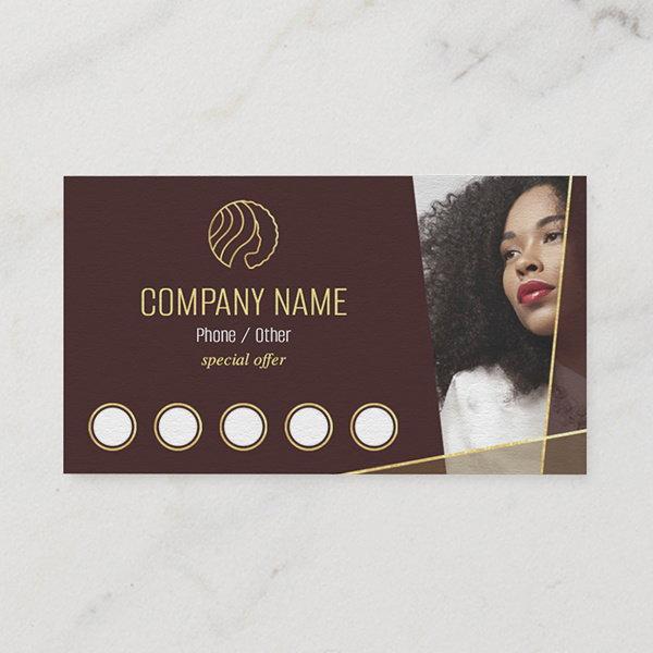 Women Figure Designed Customized Rectangle Loyalty Cards - Set of 100 Cards