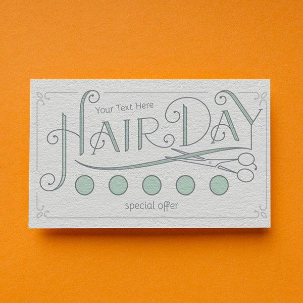 Hair Day Customized Rectangle Loyalty Cards - Set of 100 Cards