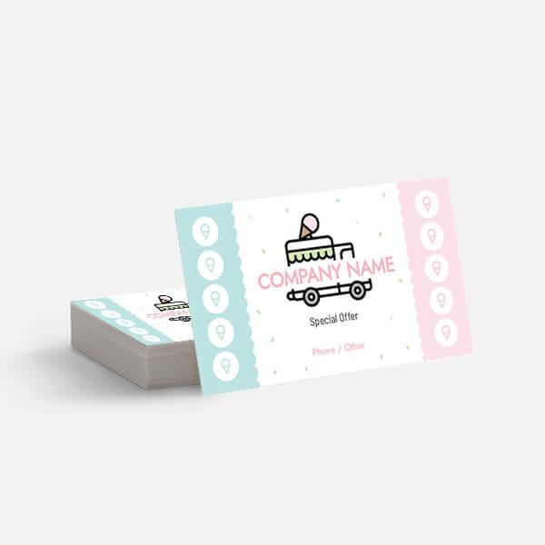 Special Offer On Food Customized Rectangle Loyalty Cards - Set of 100 Cards