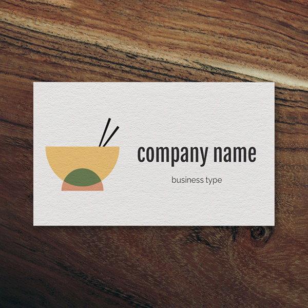Korean Restaurant Customized Rectangle Loyalty Cards - Set of 100 Cards