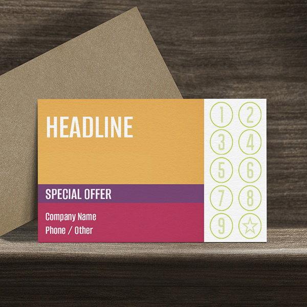Pattern Design Customized Rectangle Loyalty Cards - Set of 100 Cards