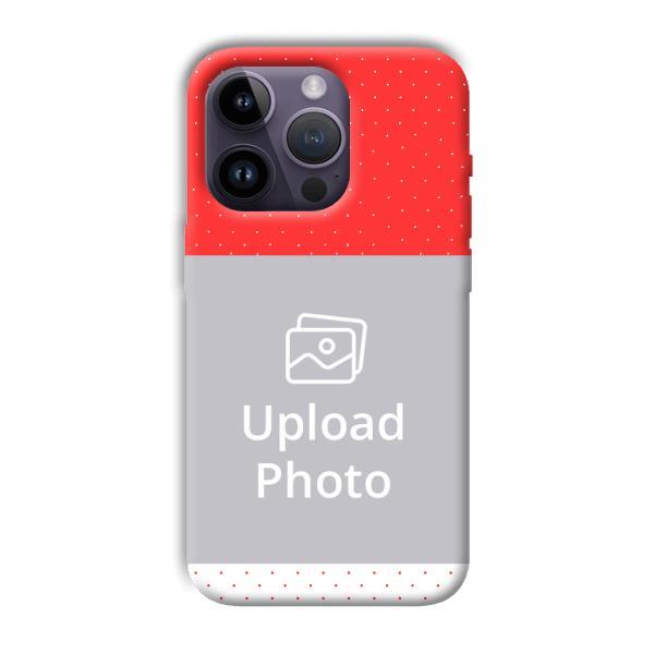 Red White Customized Printed Back Case for Apple iPhone 14 Pro