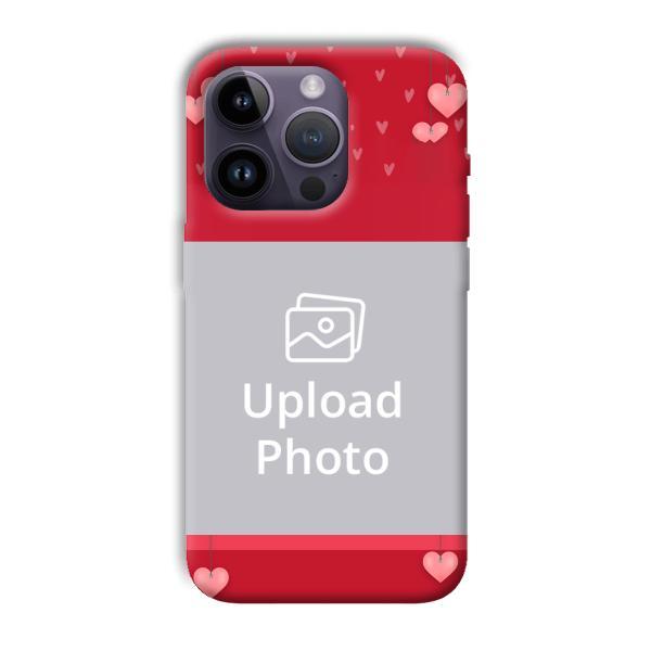 Red Pink Customized Printed Back Case for Apple iPhone 14 Pro
