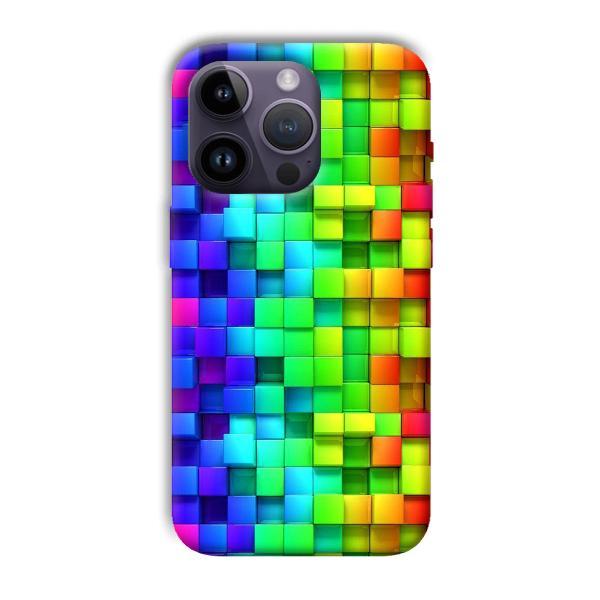 Square Blocks Customized Printed Back Case for Apple iPhone 14 Pro