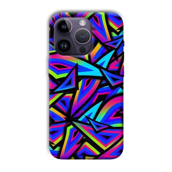 Blue Triangles Customized Printed Back Case for Apple iPhone 14 Pro