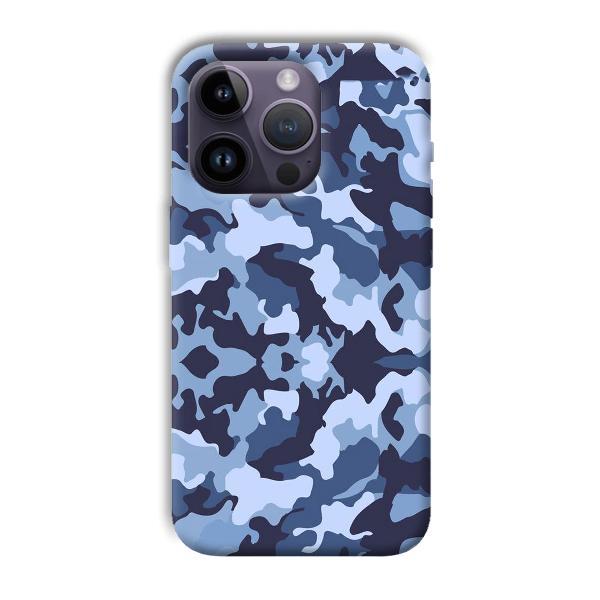 Blue Patterns Customized Printed Back Case for Apple iPhone 14 Pro