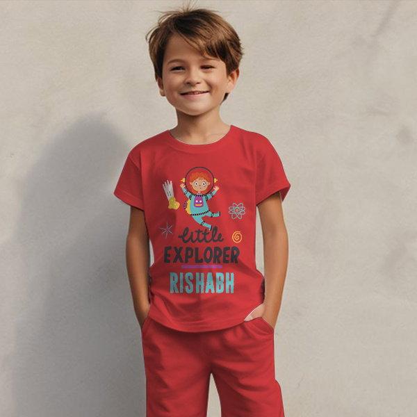 Little Explorer Customized Cotton Co-ord Set for Kids