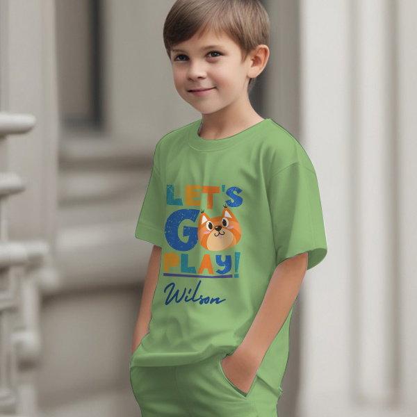 Let's Go Play Customized Cotton Co-ord Set for Kids