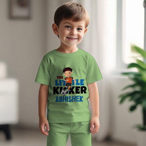 The Little Kicker Customized Cotton Co-ord Set for Kids