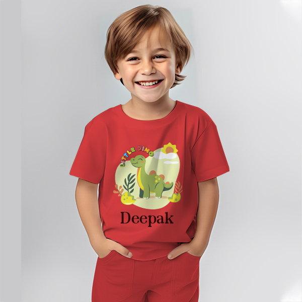 Little Dino Customized Cotton Co-ord Set for Kids
