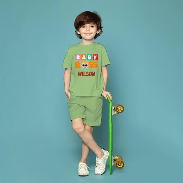 Baby Boss Customized Cotton Co-ord Set for Kids