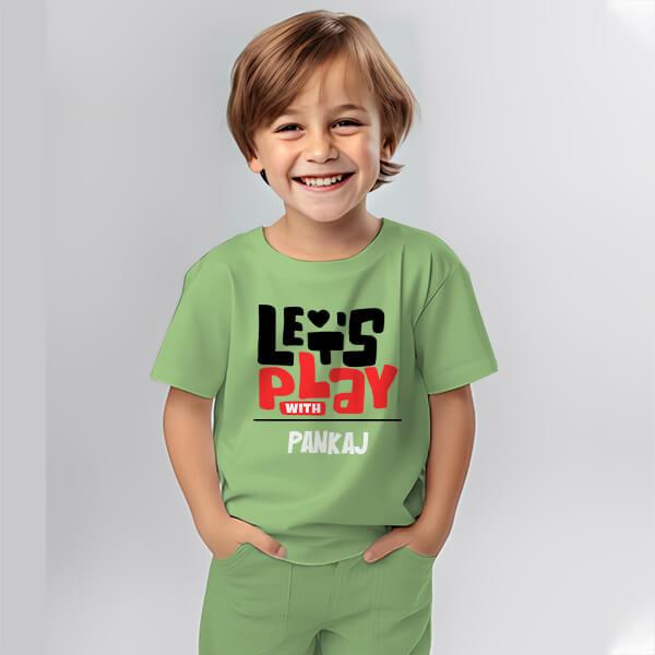 Let's Play With Customized Cotton Co-ord Set for Kids