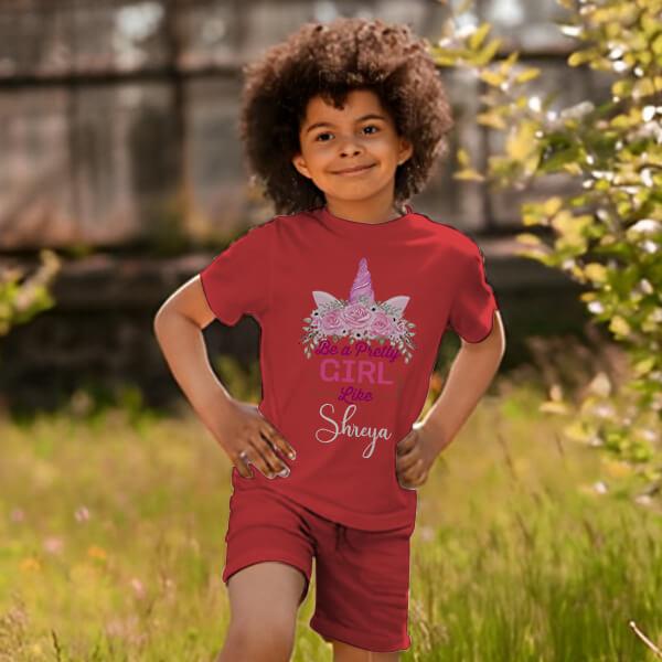 Be A Pretty Girl Like Customized Cotton Co-ord Set for Kids