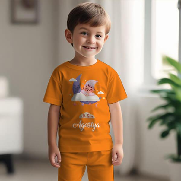 On Sleep Customized Cotton Co-ord Set for Kids