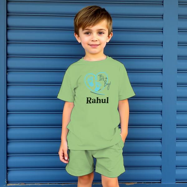 It's a Boy Customized Cotton Co-ord Set for Kids
