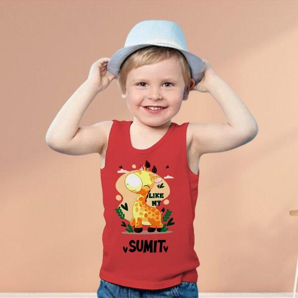 Giraffe Customized Kid’s Cotton Vest Tank Top