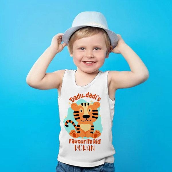 Dadu Dadi's Favortite Kid Customized Kid’s Cotton Vest Tank Top