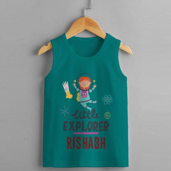 Little Explorer Customized Kid’s Cotton Vest Tank Top