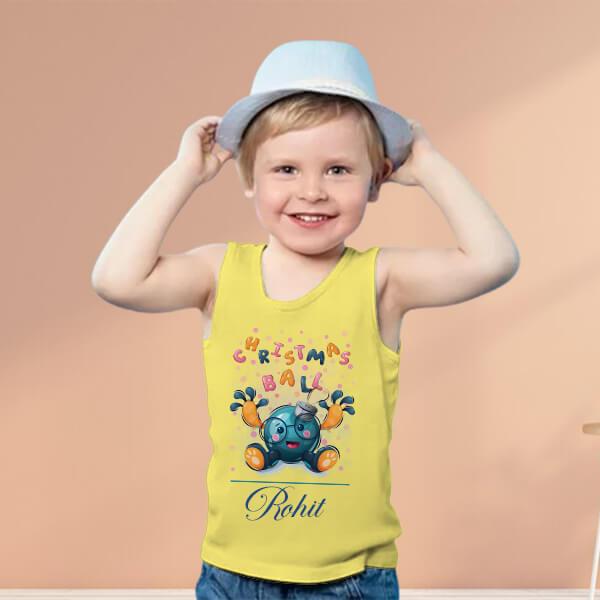 Christmas Ball Customized Kid’s Cotton Vest Tank Top