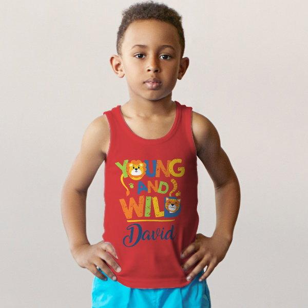 Young And Wild Customized Kid’s Cotton Vest Tank Top