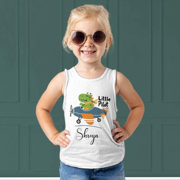 Little Pilot Customized Kid’s Cotton Vest Tank Top