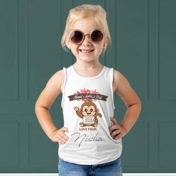 Happy Mother's Day Customized Kid’s Cotton Vest Tank Top