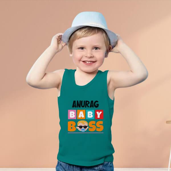 Baby Boss Customized Kid’s Cotton Vest Tank Top