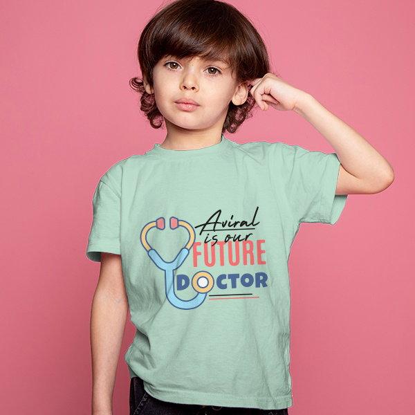 Future Doctor Customized Half Sleeve Kid’s Cotton T-Shirt