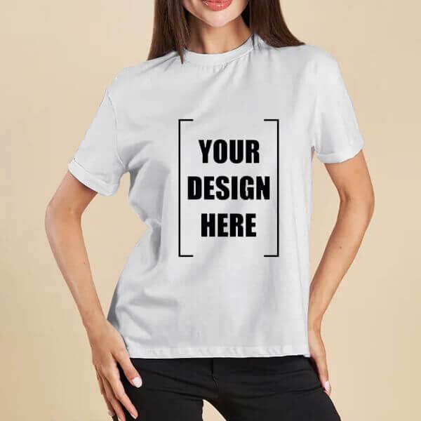 White Supima Cottom Customized Half Sleeve Unisex Premium Cotton T-Shirt