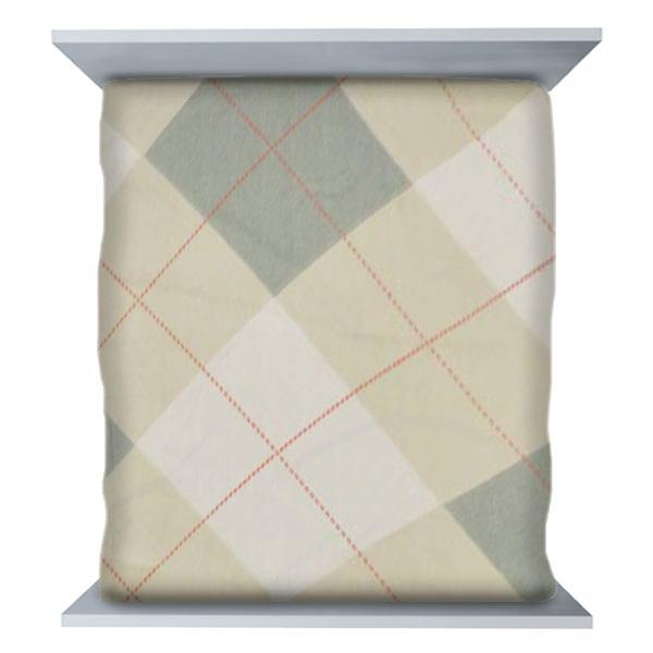 Beige and Green Customized Double Bedsheet with 2 Pillow Covers