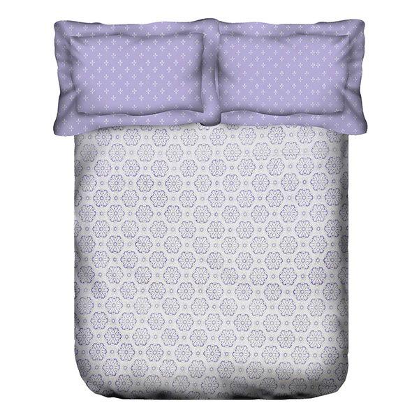 Lavender Customized Extra Large Double Bedsheet with 2 Pillow Covers