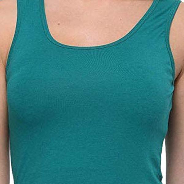 Green Customized Womens Cotton Tank Top