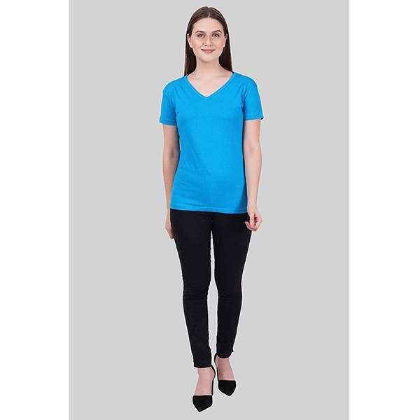 Blue Customized Women's T-Shirt