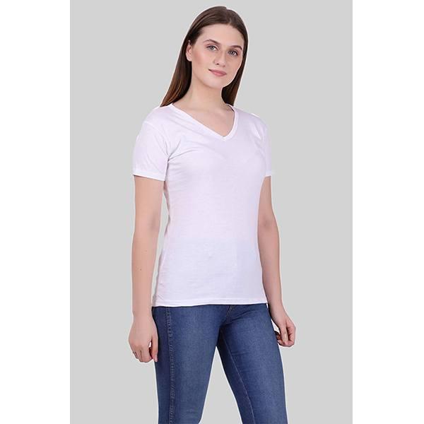 White Customized Women's T-Shirt