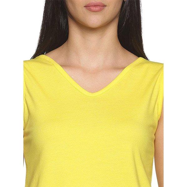 Yellow Customized Women Cotton Tank Top